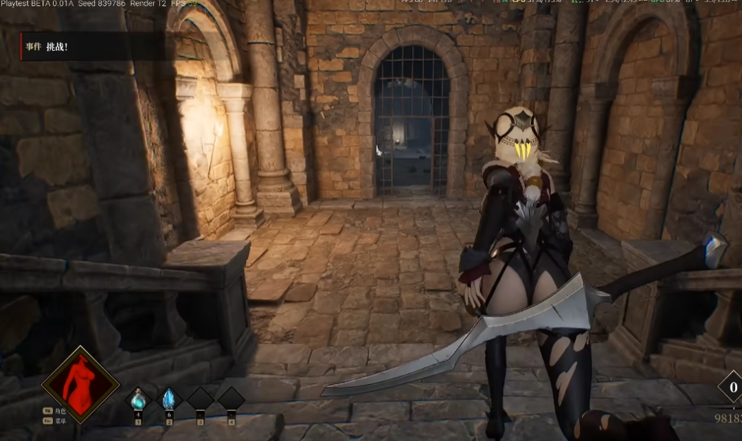 国产独立游戏《夜莺归笼》战斗测试：女角色死的越多穿的越少