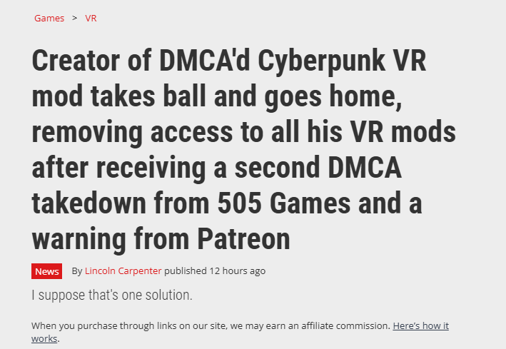 《2077》VRmod作者再次收到警告 删除《幽灵行动》40多个Mod