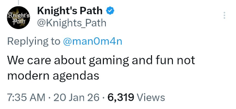 硬刚DEI!独立游戏《骑士之路》在国外突然火了