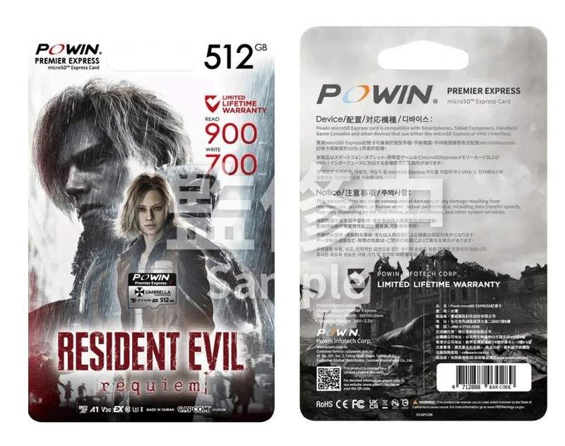 卡普空推出《生化危机9》专属MicroSD Express存储卡