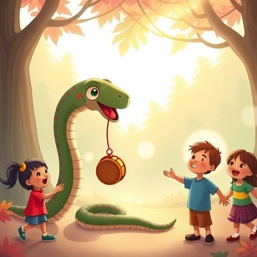 洛克王国：世界古钟蛇 | 会用尾巴上的拨浪鼓陪孩子们玩耍 - 文章配图