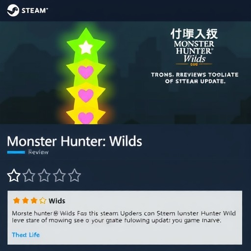 《怪物猎人：荒野》更新后 Steam遭“