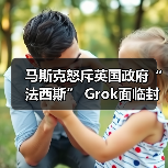 ‌马斯克怒斥英国政府“法西斯” Grok面临封禁威胁 - 文章配图