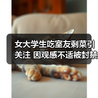 女大学生吃室友剩菜引关注 因观感不适被封禁(图4) 女大学生吃室友剩菜引关注 因观感不适被封禁(图4)