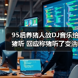 95后养猪人放DJ音乐给猪听 回应称猪听了变活泼 - 文章配图
